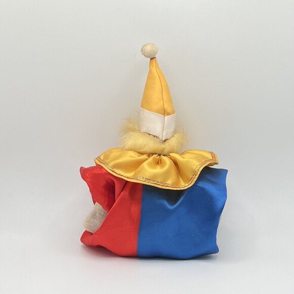 Vintage Porcelain Head Jester Clown Doll 9" Collectible Circus Sand Filled - Picture 4 of 14